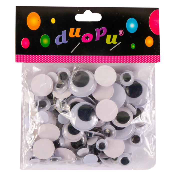 Adhesive Wiggly Eyes, Assorted Sizes
