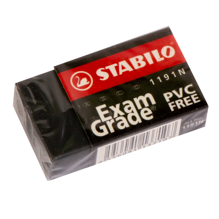 Stabilo 1191N Exam Grade Erasers PVC Free, Black
