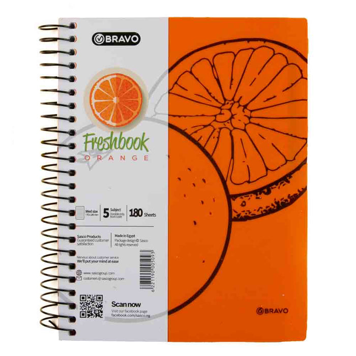 Bravo Fresh Notebook, A5(14.8 × 21cm), 180 Sheets