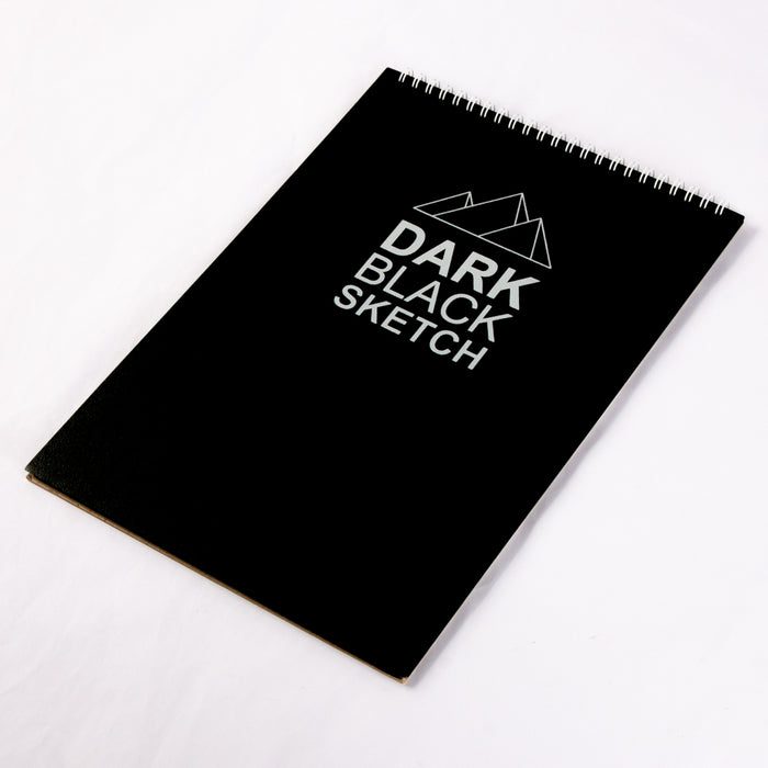 Yassin 1184 Spiral Dark Black Sketch A4, 30 Sheets, Black