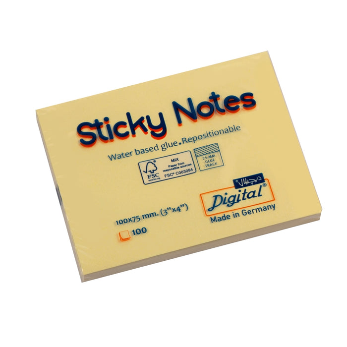 Digital Sticky Notes 5657-01, 100x75 mm, 100 Sheets, Yellow
