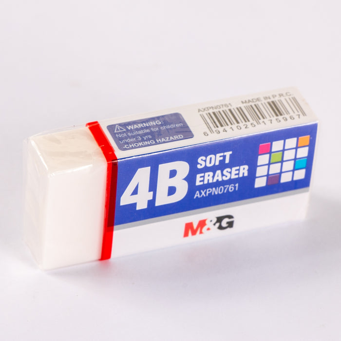 M&G AXPN0761 Soft Eraser 4B, Medium, White