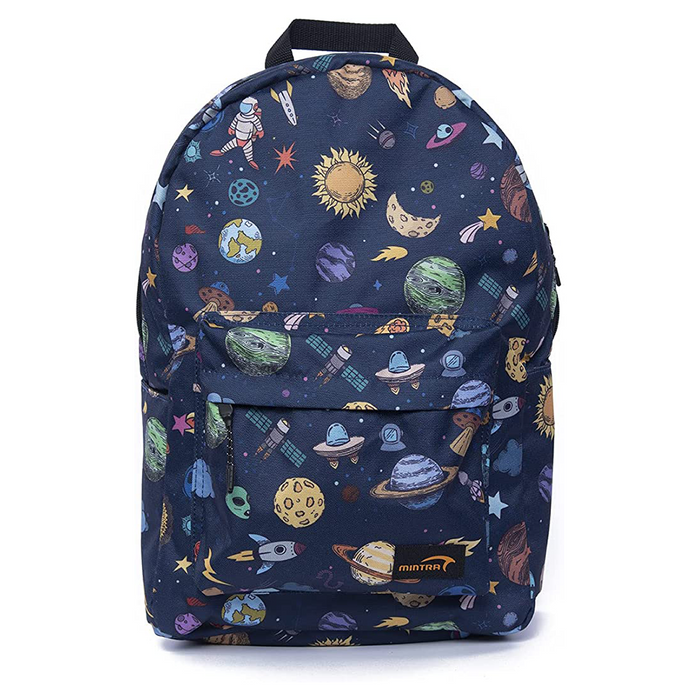 Mintra Backpack, 18L, 2 Pocket with Laptop Pocket, Printed, Size 12 D x 35 W x 42 H cm