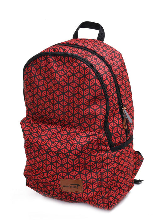 Mintra Printed Backpack, Size 14 D x 29 W x 49 H cm, Red Triangle