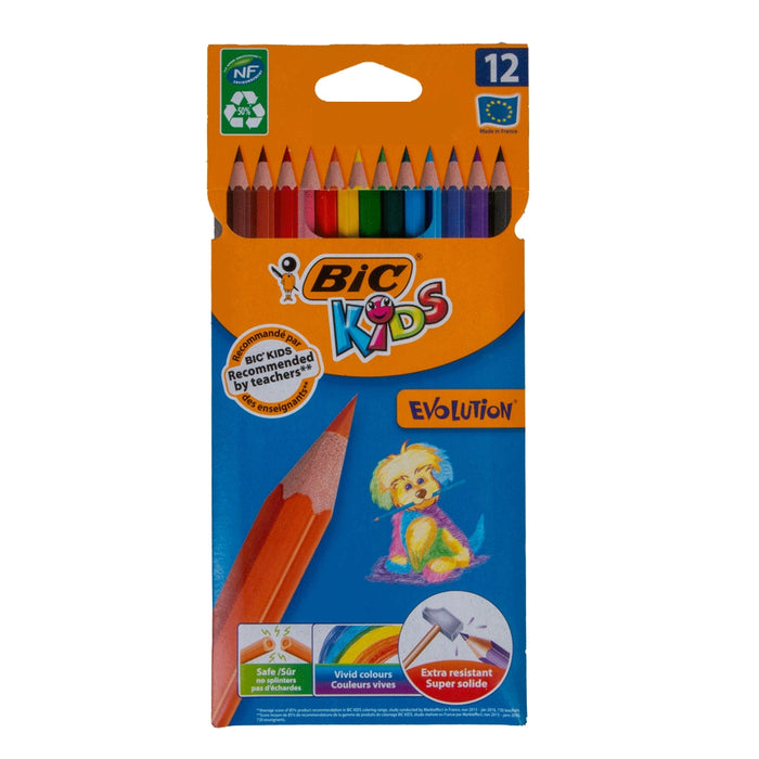 Bic Evolution Color Pencil, 12 Pieces