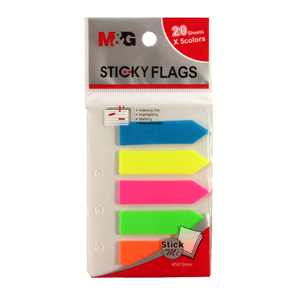 M&G YS-99 Sticky Flags, 20 Sheets, 4.5x1.2 cm, Arrows