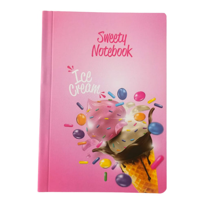 YASSIN 1161 Notebook, Ice Cream , A6 (10.5 x 14.8cm), Pink