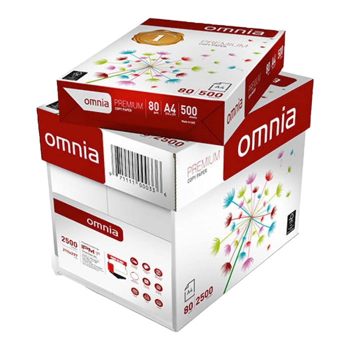 Omnia Copy Paper, A4, 80 gm, 5 Reams