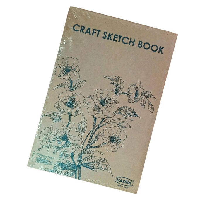 Yassin 1164 Glued Craft Sketch Book, Flower, 28x19.3cm, 30 Sheets