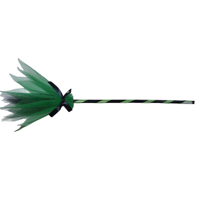 Halloween Decorative Broom, Green