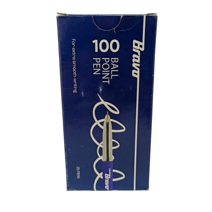 Bravo 100 Ballpoint Pens, Pack of 25 Pen