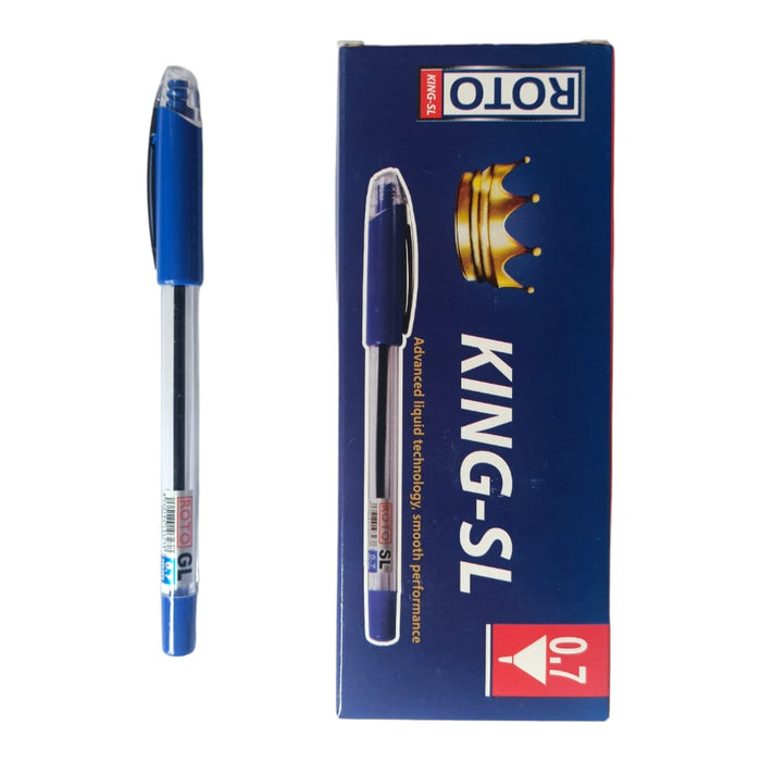 Roto King-SL Ballpoint Pen, 0.7mm Pack Of 12, Blue