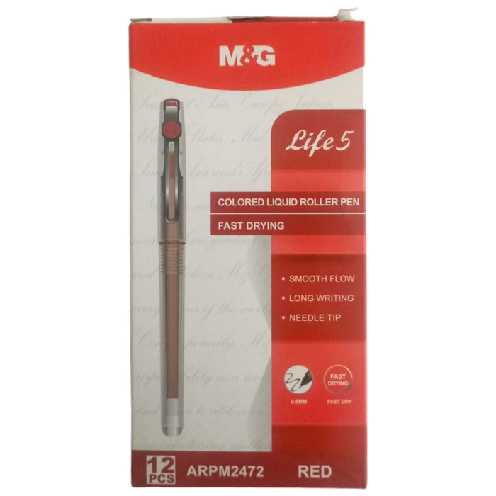 M&G ARPM2472 Roller Pen, 0.5mm, Red