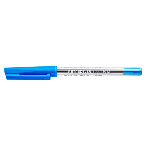 STAEDTLER Medium 0.5mm 430 Stick Ballpoint Pens Writing Pen Smooth - Black,  Blue & Red Ink - Pack Of 5
