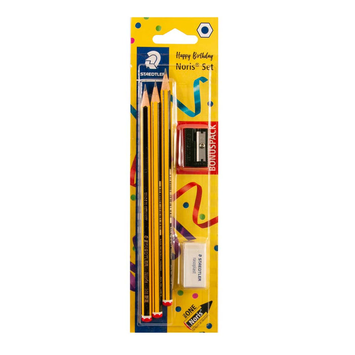 Staedtler 120 Sbk-1 Pencils Noris Hob, Black Sharpener, Eraser