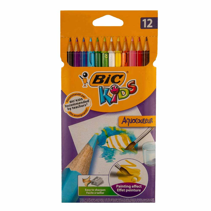 Bic Water Color Pencils, 12 Pcs
