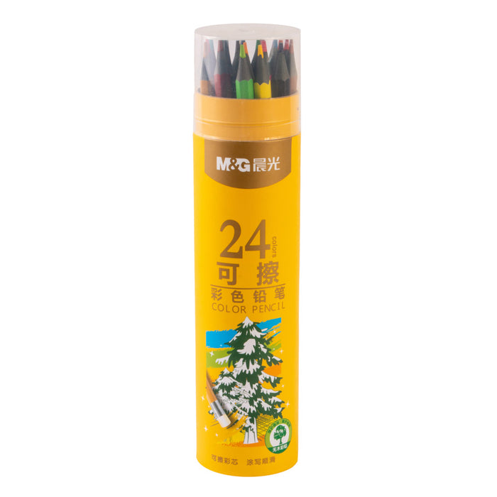 M&G AWP‏0508 Wood Colors, 24 Color, Yellow Plastic Cup