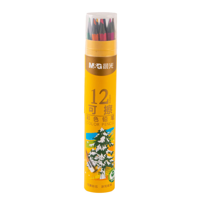M&G AWP‏0506 Wood Colors, 12 Color, Yellow Plastic Cup