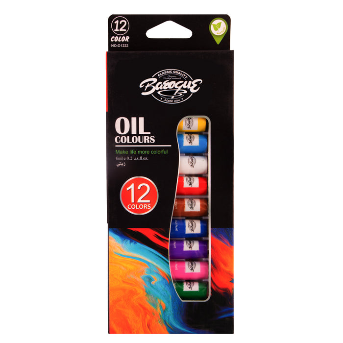 Baroque 23060 Oil Color, 6ml, 12 Color