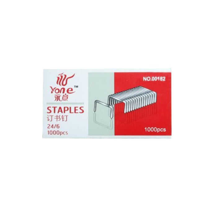 Yone 24/6 Staples 1000 Staples, Silver