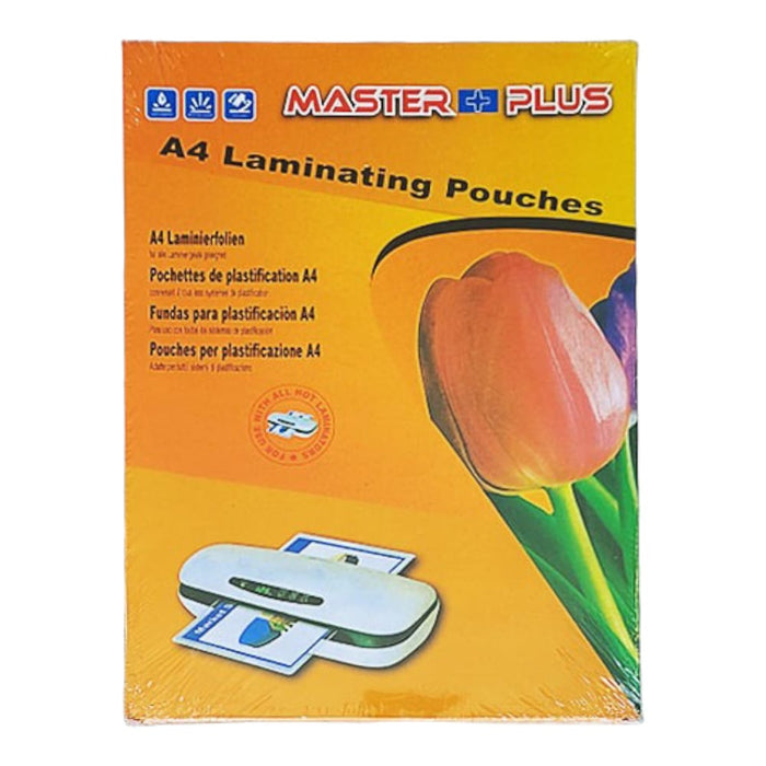 Master + Plus PP525, A4 Lamination Pouches, Pack of 100