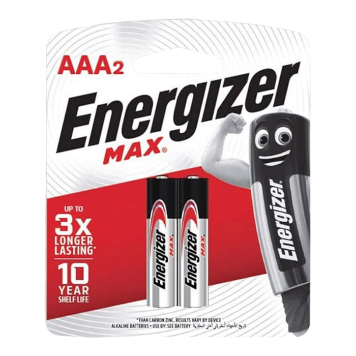 Energizer Max AAA2 Alkaline Batteries, 2 Pieces