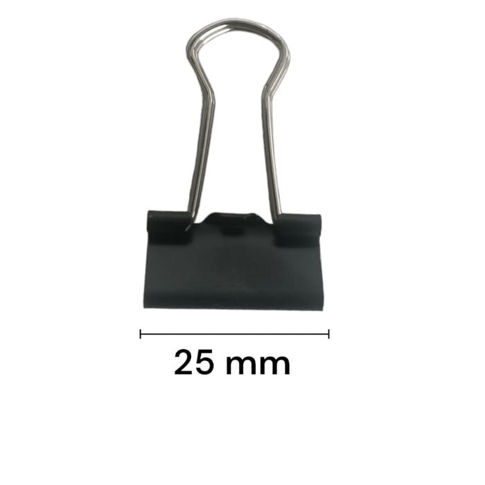 Select M-414 Binder Clips, 25mm, Black