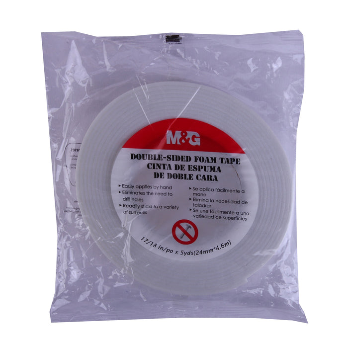 M&G Double Sided Foam Tape, 24 mm x 4.6 m