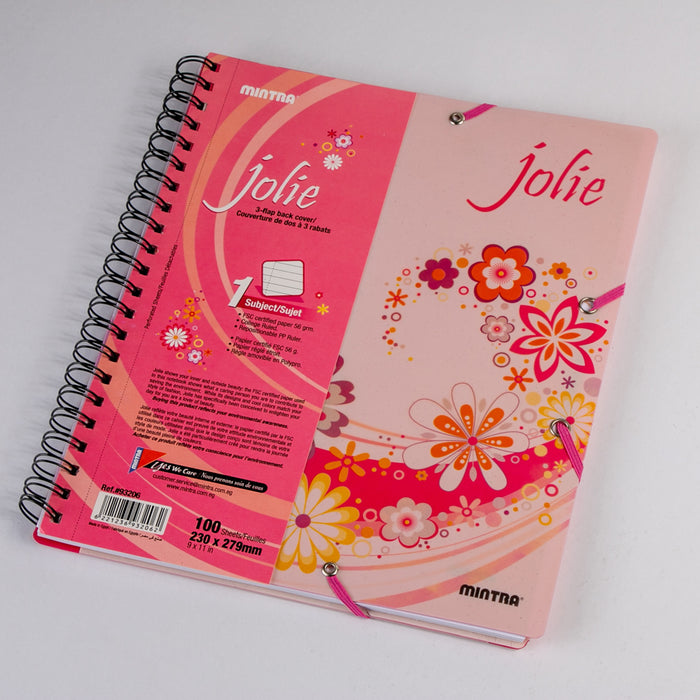 Mintra Jolie Notebook, Size (27.9x23cm), Lined Ruling