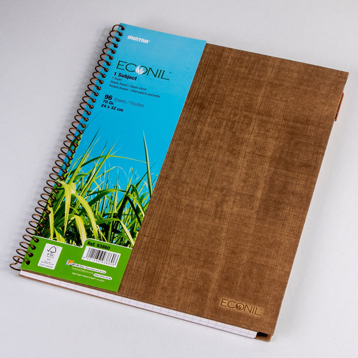 Mintra Econil 7 French Notebook, Size 32x24 cm, 96 Sheets, Brown