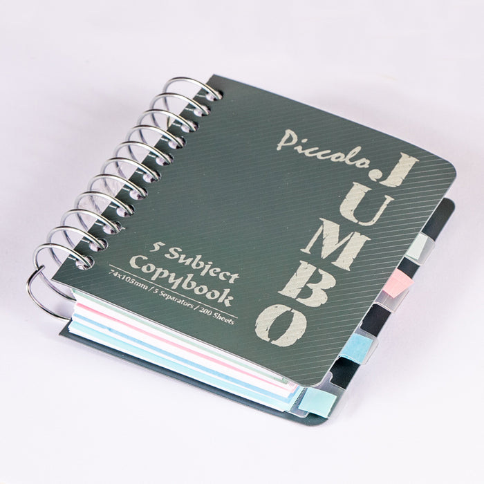 Mintra Jumbo Piccolo Spiral Notebook, A7 ( 7.5 x 10.5 cm), 200 Sheets, 5 Subjects