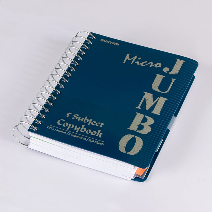 Mintra Jumbo Micro Notebook, 10.5x14.8 cm, 200 Sheets, 5 Subjects
