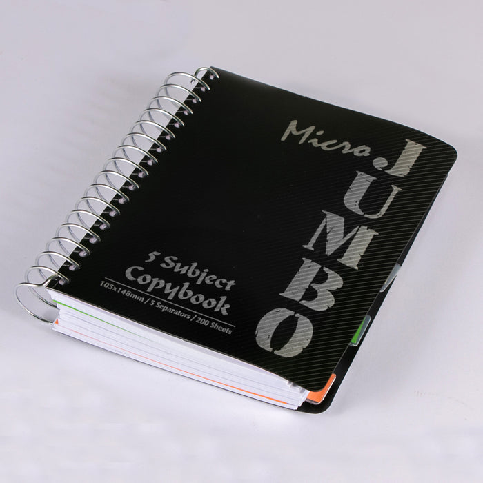 Mintra Jumbo Micro Notebook, 10.5x14.8 cm, 200 Sheets, 5 Subjects