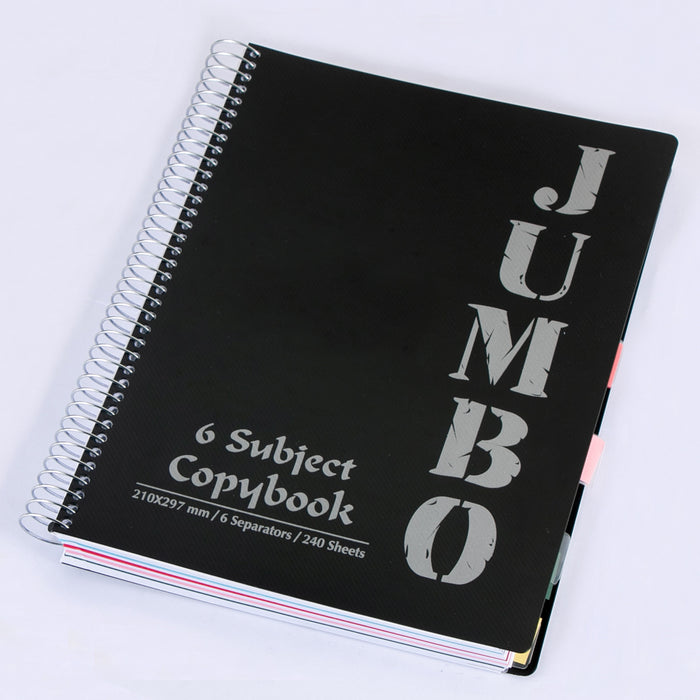 Mintra Jumbo Notebook A4, 6 Subject, Size 21 × 29.5 cm, Lined Ruling, 240 Sheets