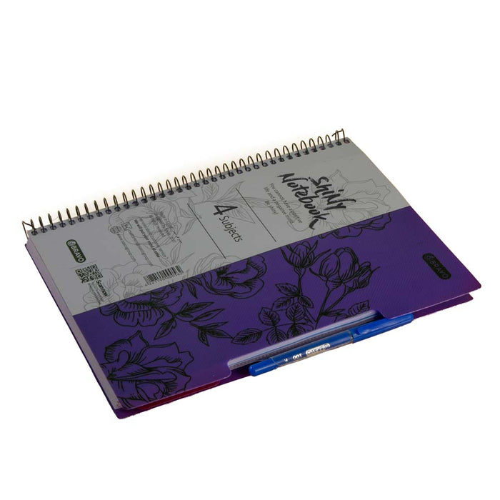 Bravo Shiny Spiral Notebook, A4 (29.5 x 21cm), 200 Sheets