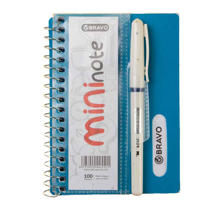 Bravo Mini Notebook, 100 Sheets With Pen