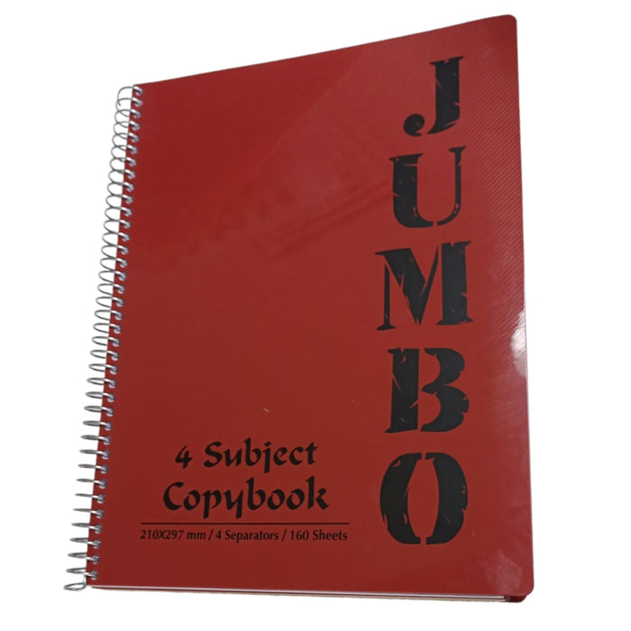 Mintra Jumbo Notebook,  Size A4 (21 × 29.5 cm), 4 Subject, Lined Ruling 160 Sheets