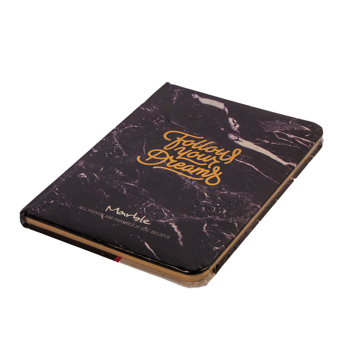 Mofkera Notebook with Elastic Band, Marble, 20x14 cm