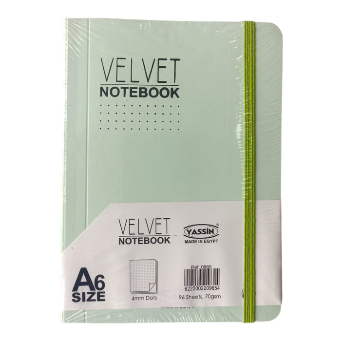 Yassin 965 Notebook Velvet A6 (10.5 x 14.8cm), 96 Sheet