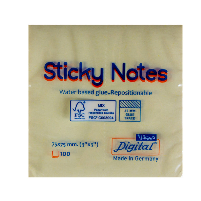 Info 5644-01 Sticky Z-Notes, 7.5x7.5 cm, 100 Sheets, Yellow