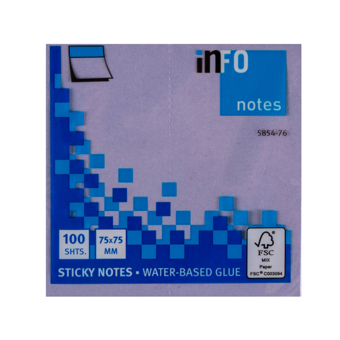 Info 5854-76 Spring Sticky Notes, 7.5x7.5 cm, 100 Sheets