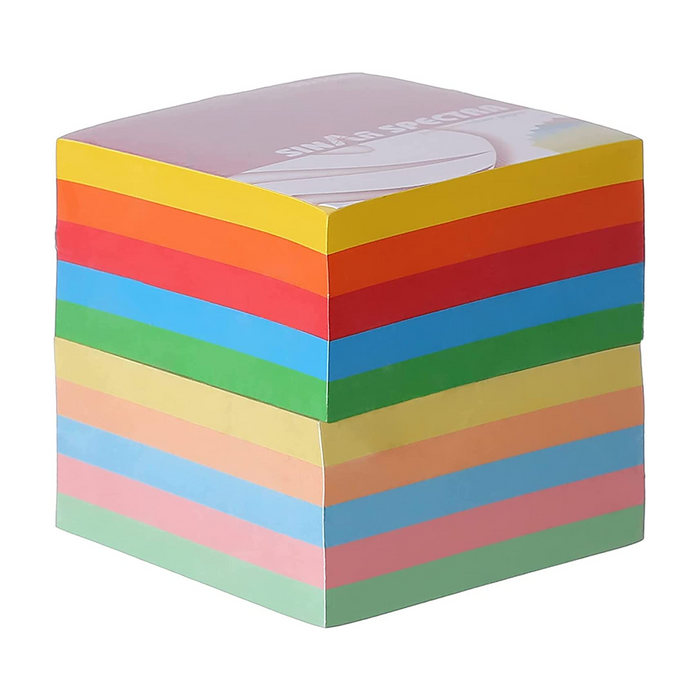 Sinar Sticky Notes, 9x9cm, Multi Color, 10 colors, 1000 Sheets