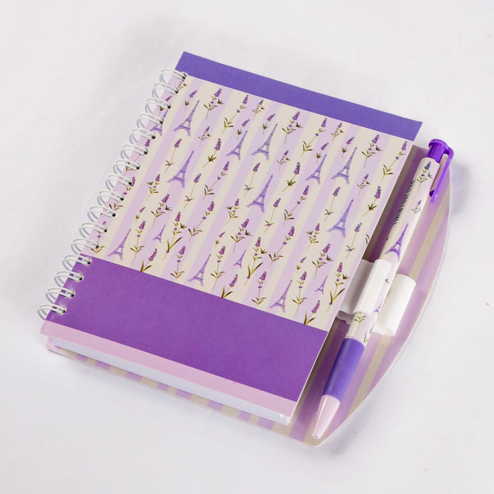 YASSIN 82777C Spiral Notebook with Pen, Loly, A6 (10.5 x 14.8cm), Purple