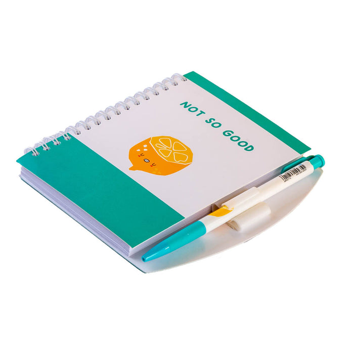 YASSIN Spiral Notebook with Pen, Loly, A6 (10.5 x 14.8cm)