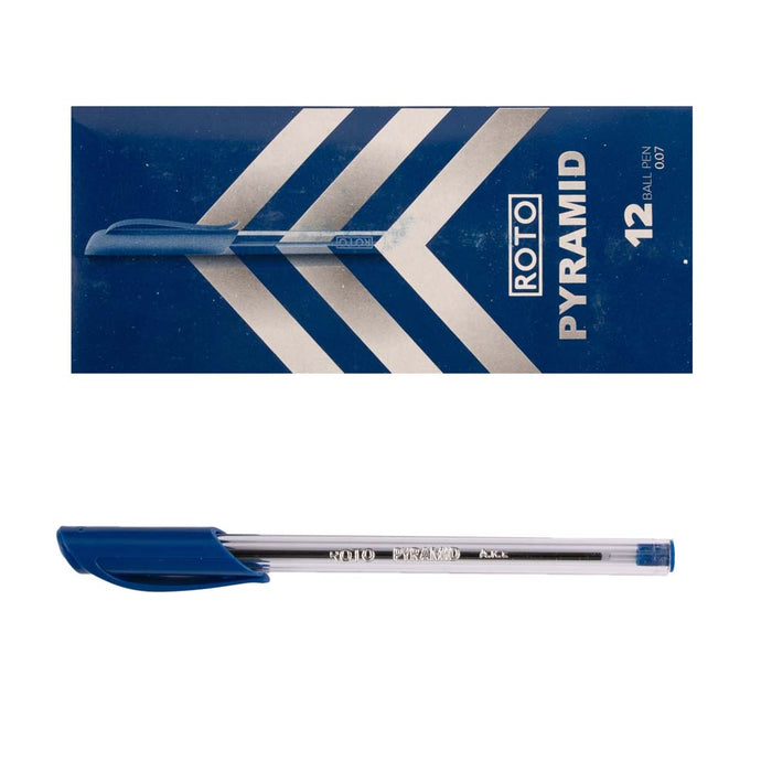 Roto Pyramid Ball Pen Smooth Flow, 0.7mm, Pack Of 12