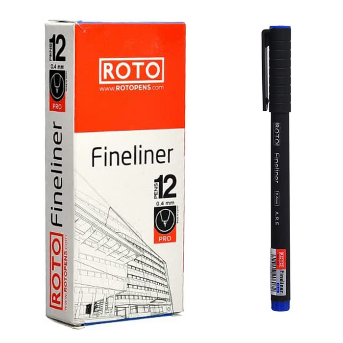 اقلام فاين لاينر, 0.4 مم، مجموعة من 12 قلم من روتو