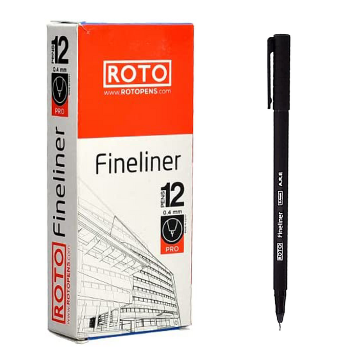 Roto Fineliner Pen, Set Of 12