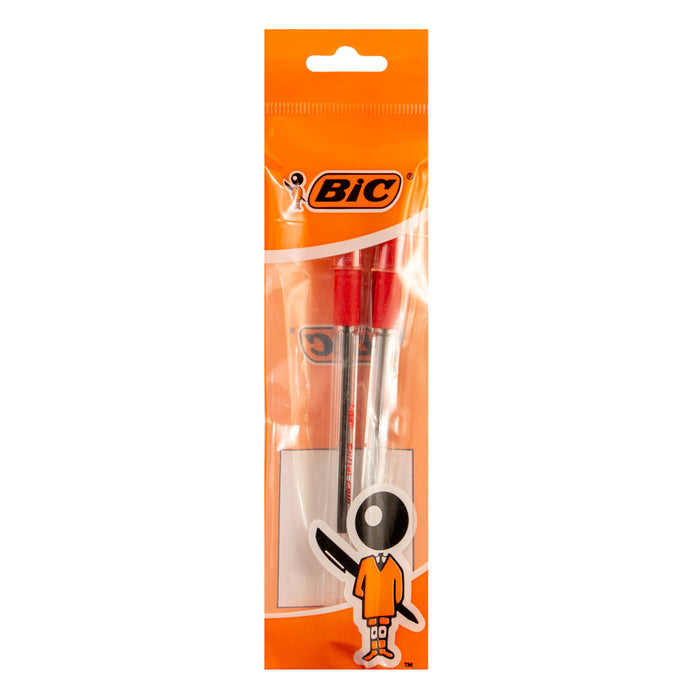 Bic Cristal Grip Ballpoint Pen, Medium, Pack Of 2