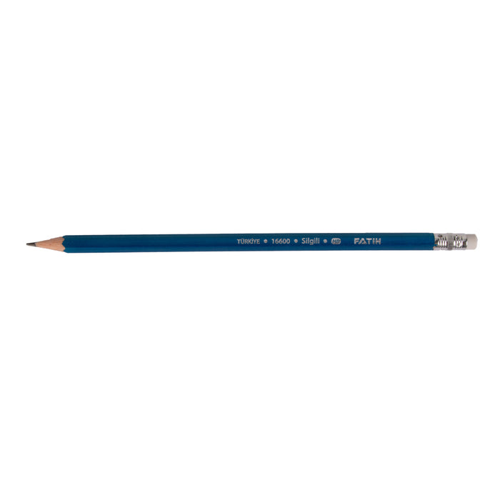 Fatih 16600 Pencil With Eraser, HB, Set of 12 Pencils