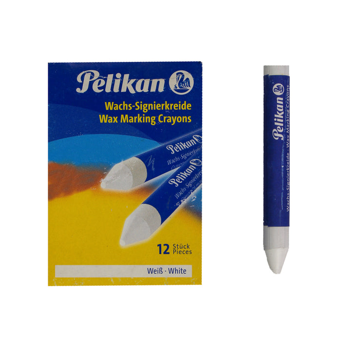 Pelikan 701110 Wax Marking Crayons, White, Set of 12